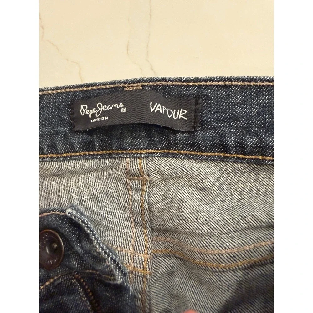 Pepe Jeans London‎ Vapour Mens Denim Jeans 34x34 Straight Fit Dark Wash